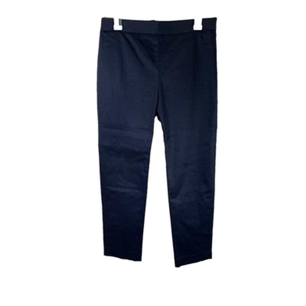 Draper James Navy Blue Side Zip Straight Leg Pants Sz 6 Nylon/Cotton